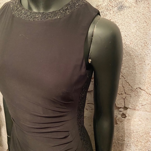 Ralph Lauren Side Sequin Rouched Dress - Picture 2 of 6